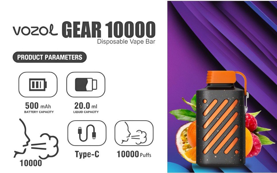 VOZOL Gear 10000 Puffs Disposable Vaps Dubai