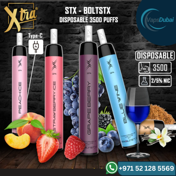 BUY STX-BOLTSTX 3500 PUFFS DISPOSABLE VAPE IN DUBAI UAE