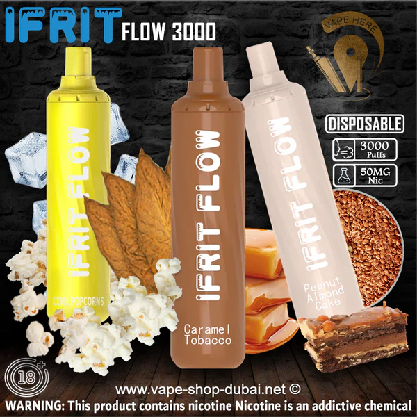 Buy IFRIT FLOW 3000 Puffs Disposable Vape (50mg) in UAE