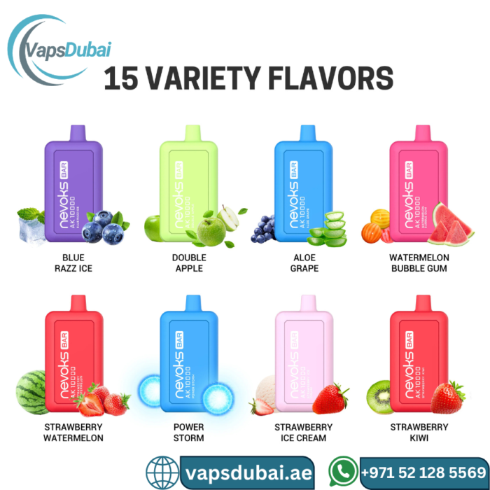 The Nevoks Bar AK9000 Disposable Vape delivers exceptional performance with 9000 puffs, an 18mL e-liquid capacity, and a 550mAh rechargeable battery. Featuring 5% nicotine strength and advanced me