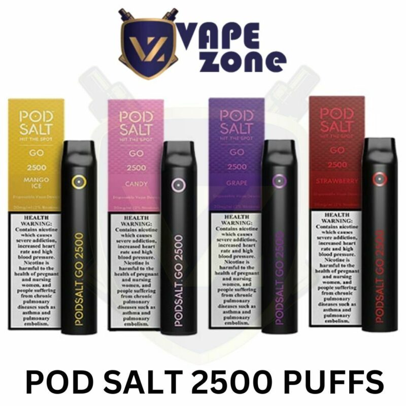Pod Salt Go 2500 Puffs 20mg disposable vape in Dubai, UAE