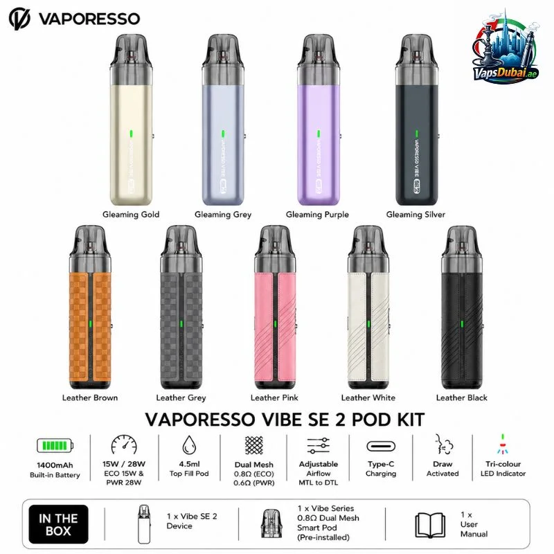 Vaporesso Vibe SE 2 Pod Kit 1400mAh in Dubai, UAE Vaporesso Vibe SE 2 Pod Kit 1400mAh