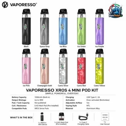 Vaporesso XROS 4 Mini Pod Kit 1000mAh