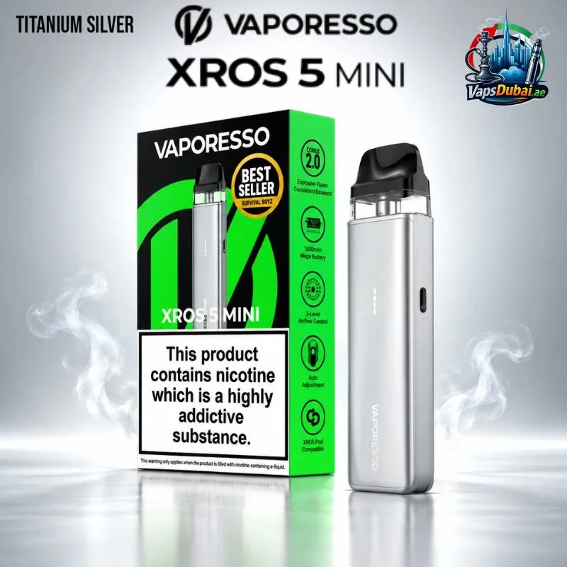 Vaporesso XROS 5 Mini Pod Kit 1500mAh in Titanium Silver