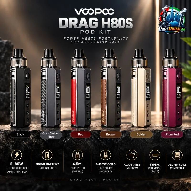 Voopoo Drag H80 S Pod Kit 80W in Dubai, UAE Voopoo Drag H80 S Pod Kit 80W