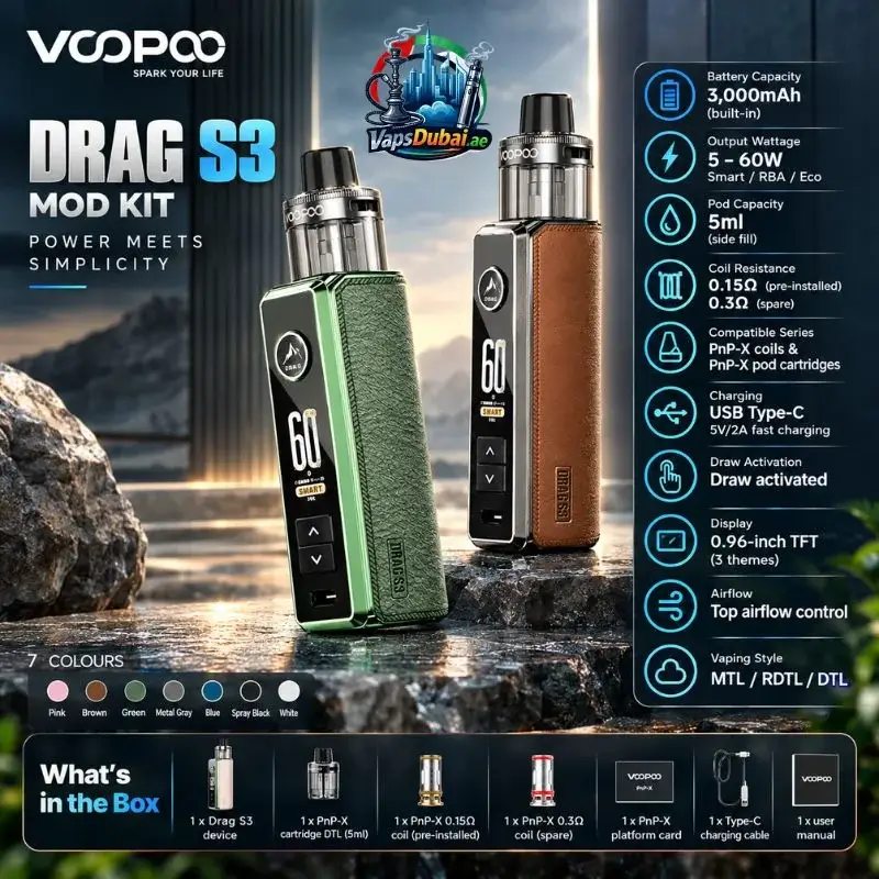 Voopoo Drag S3 Kit 3000mAh in Dubai, UAE Voopoo Drag S3 Kit 3000mAh product image