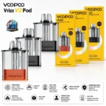 Voopoo Vrizz V2 Replacement Pod 2 Pack 15ml with 0.4ohm, 0.7ohm and Dual Mesh 0.4ohm 0.7ohm coil resistance options